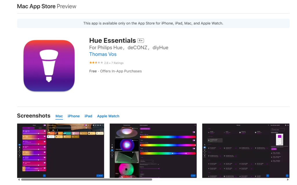 Hue Essential App